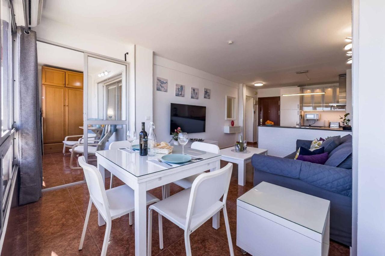 Apartamento Acogedor, Terraza, Piscina Y Mar 贝纳尔马德纳 外观 照片